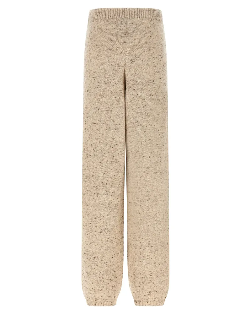 Fabiana Filippi Buttoned Yarn Trousers — Beige Beige