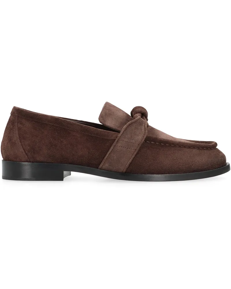 Bottega Veneta Men's Astaire Suede Loafers Brown Chamois Brown