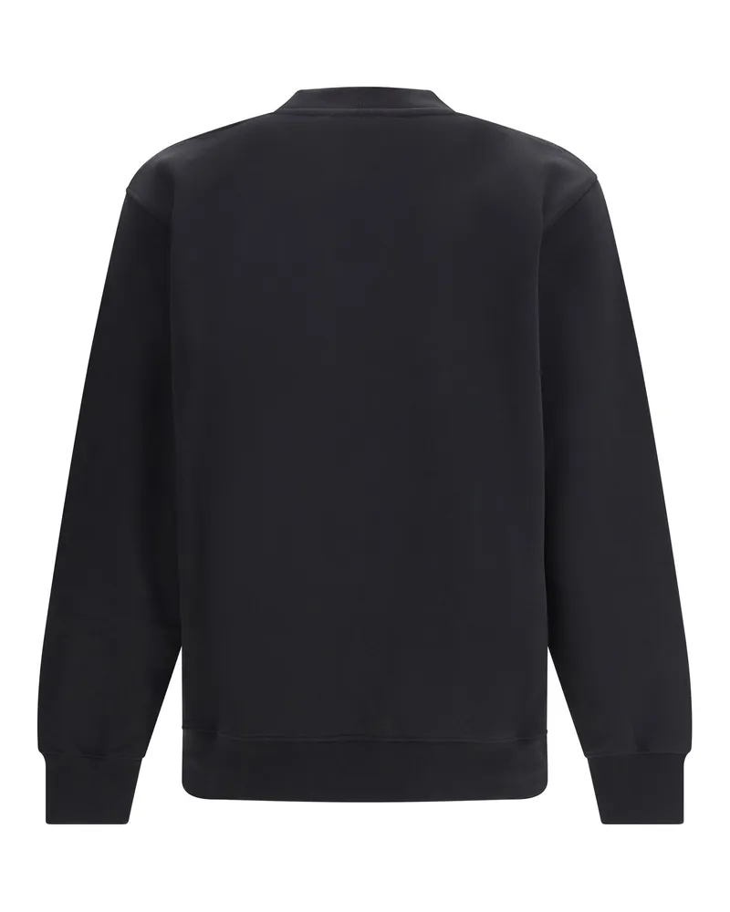 Philipp Plein Men Crewneck Sweatshirt With Round Neckline Black Cotton Sweatshirts Sweater Black