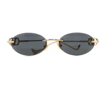 SUNGLASS Gold Metal Sunglasses — Gold