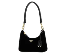 Women's Black Velvet Mini  Re-Edition Shoulder Bag Nero Vi-Lambleather Borse A Mano
