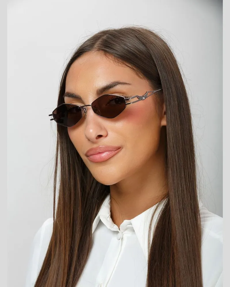 Zadig & Voltaire Women's Sunglasses Ruthenium Total Gloss Metal Eyewear Silver