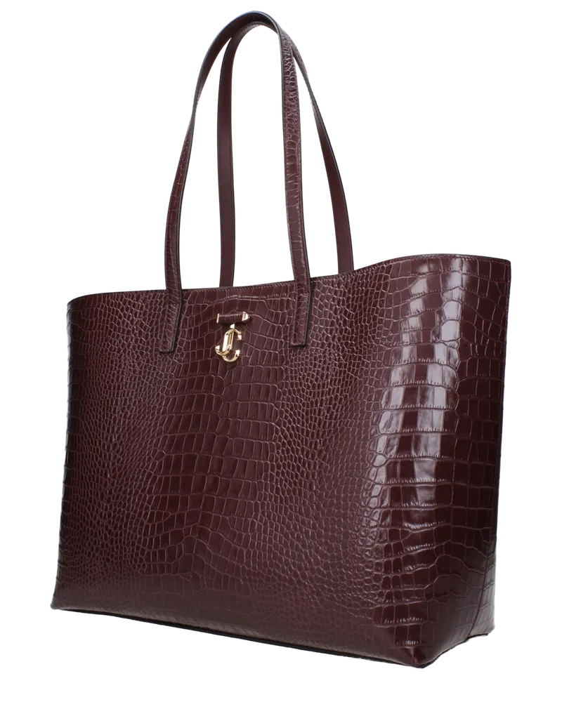 Jimmy Choo Women's Red Leather Shoulder Bag Burgundy