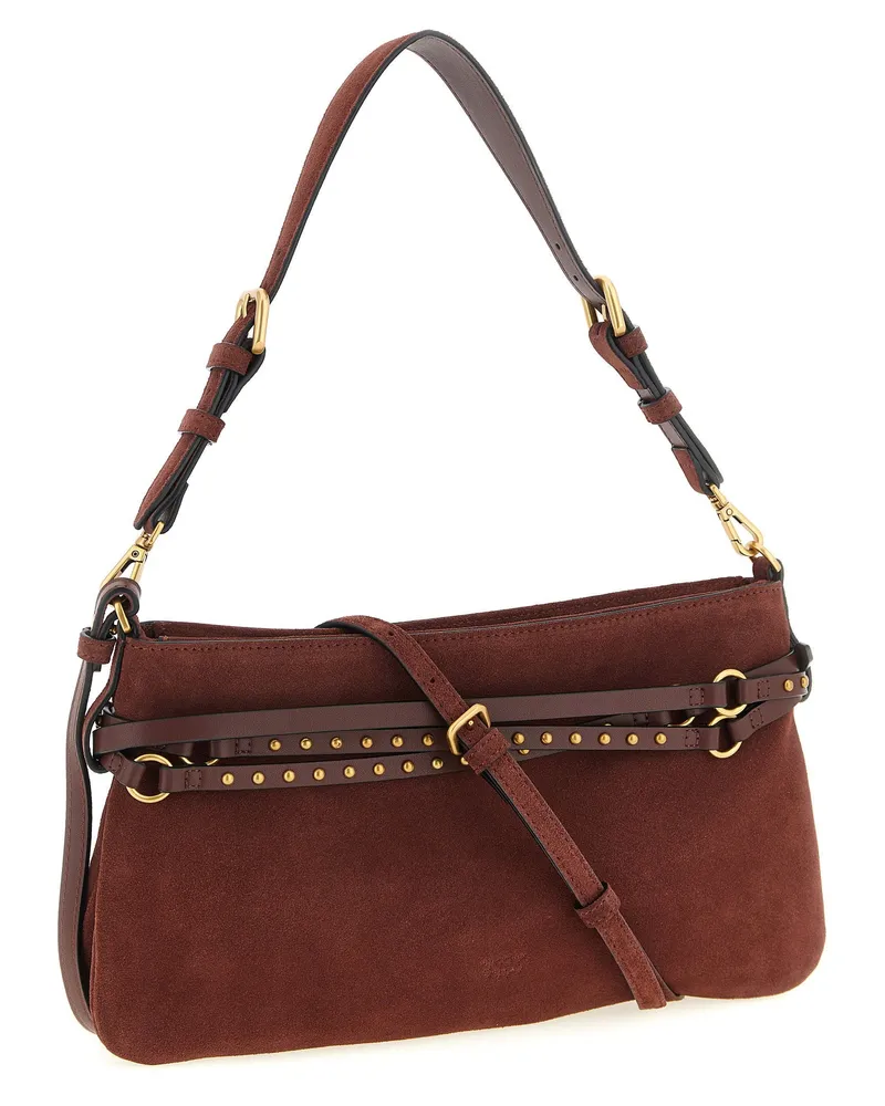 Pinko Belt Shoulder Bag — Burgundy Burgundy