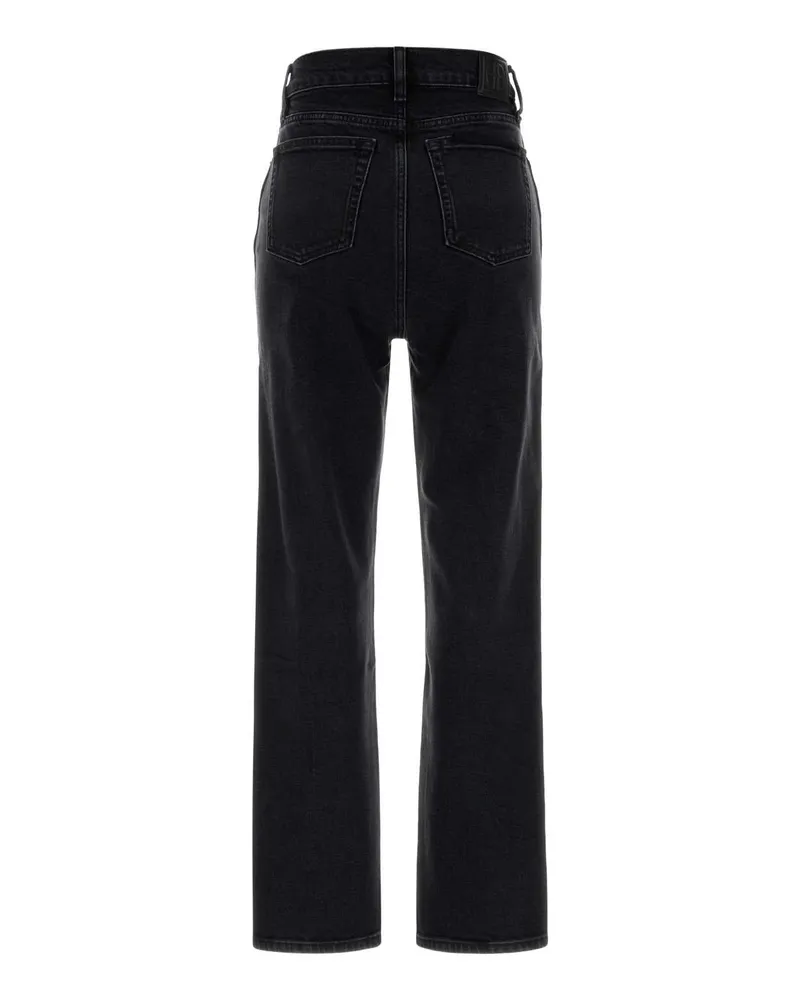 Anine Bing Women's Black Stretch Denim Jane Jeans Vintageblack Exterior: Cotton Elastane Black