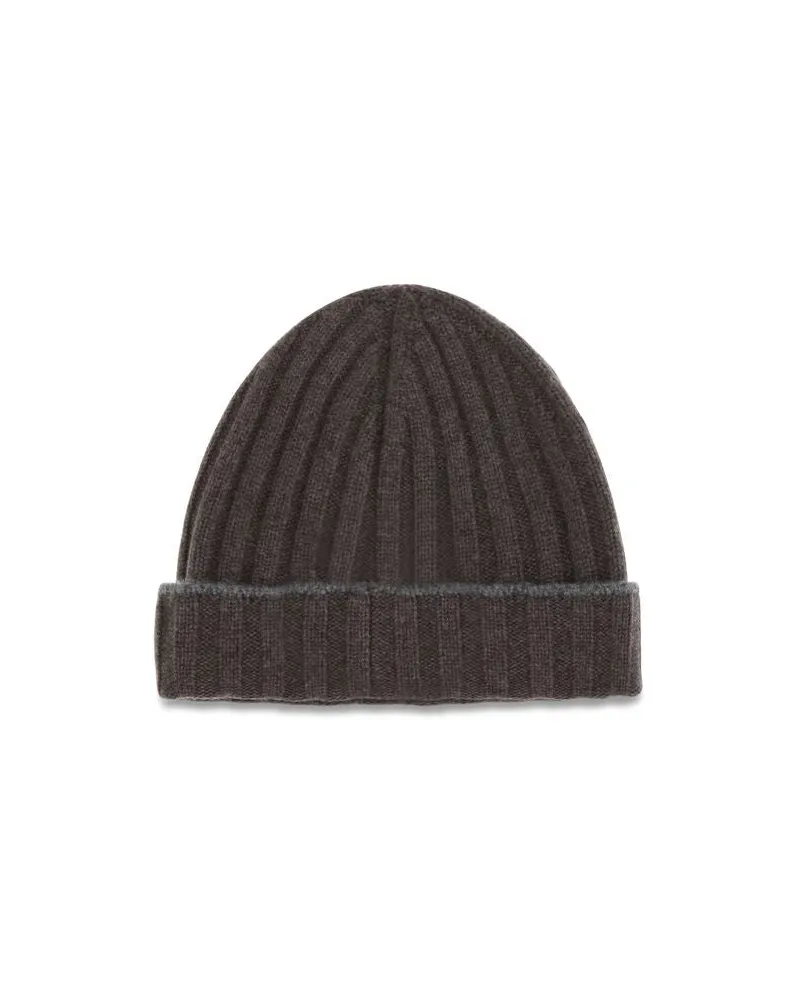 Brunello Cucinelli Men's Brown Cashmere Beanie Accessory Brown
