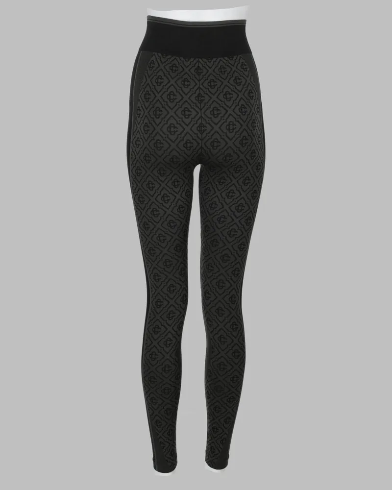 Casablanca Paris Monogram Seamless Nylon Leggings — Gray Gray