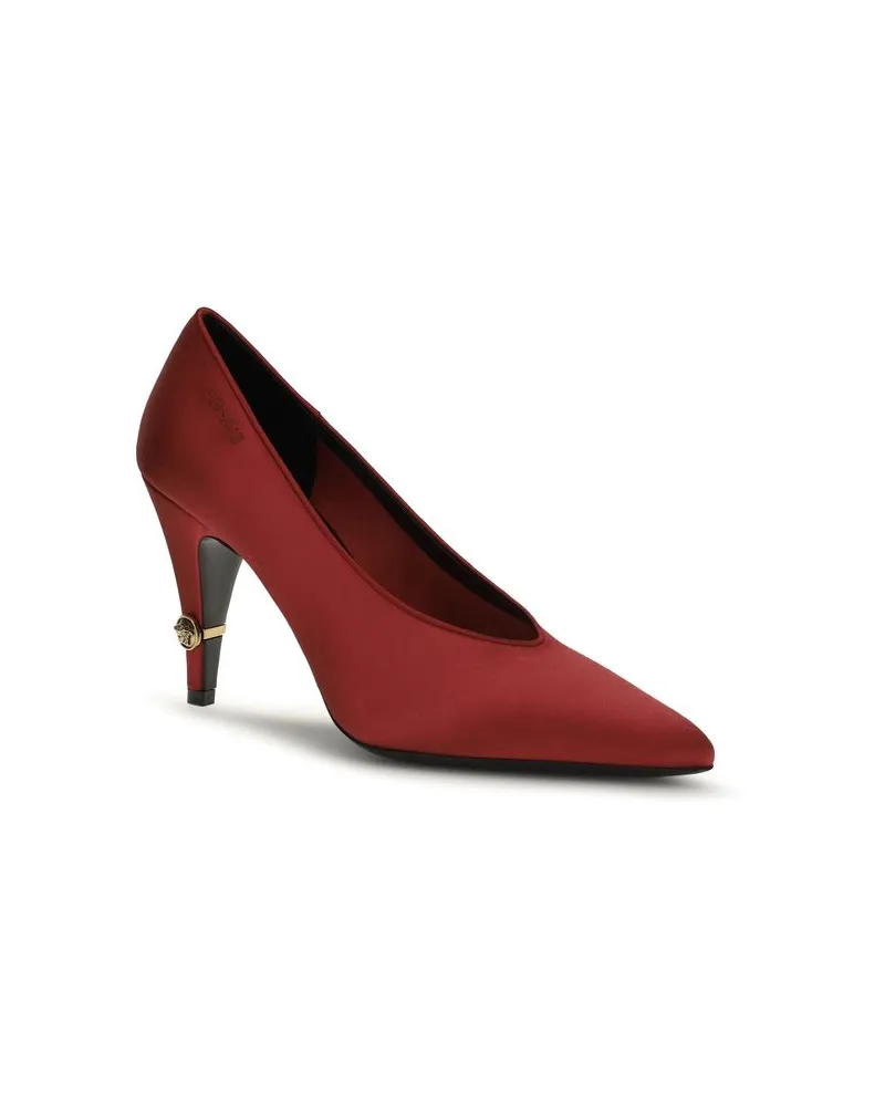 Versace Women's Multicolor Viscose High Heel Pumps Red
