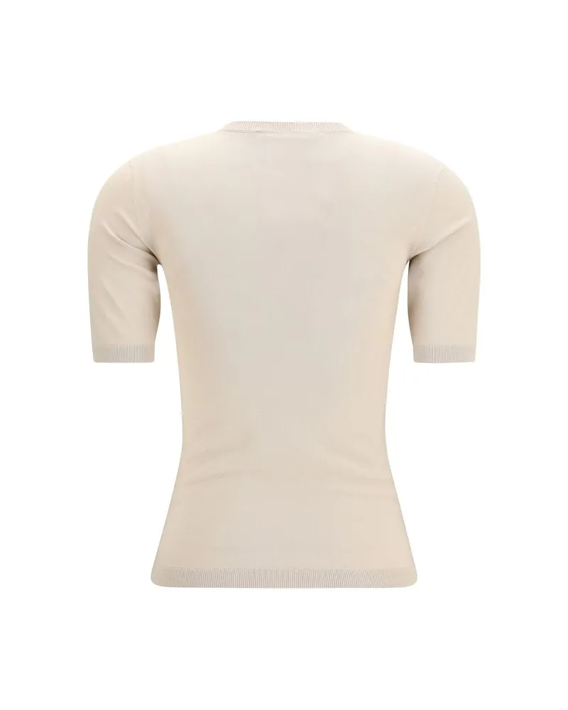 Max Mara Women's Beige Viscose T-Shirt Beige