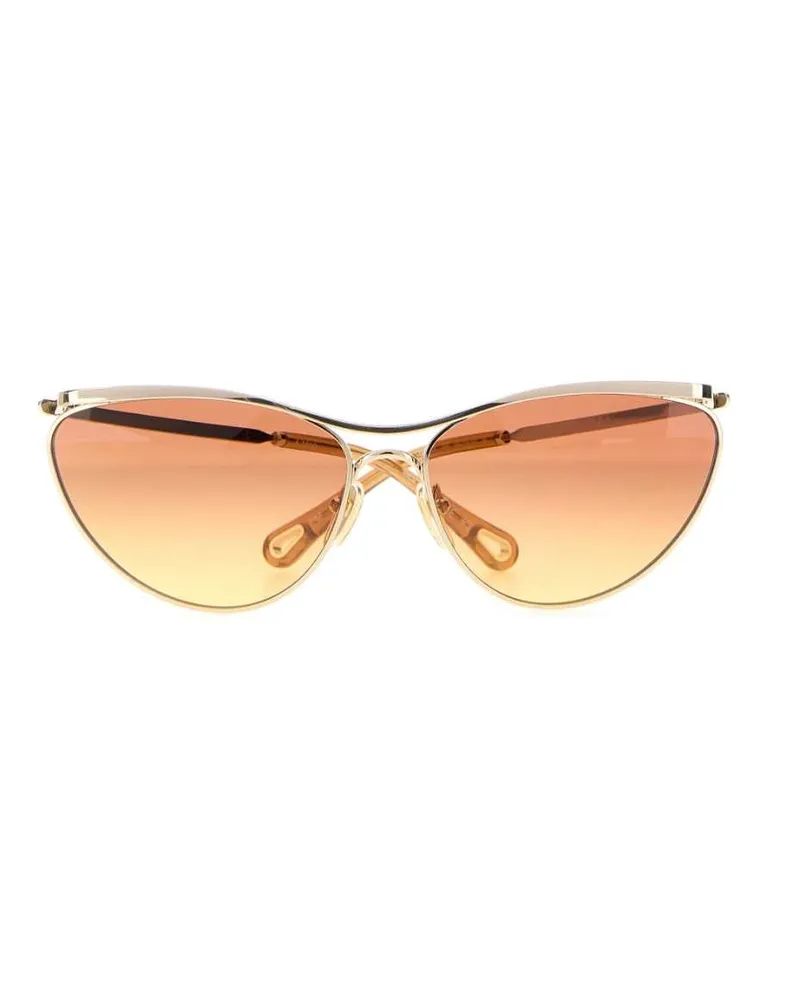 Chloé Women's Gold Metal Uma Sunglasses Goldgoldorange Occhiali Da Sole Gold