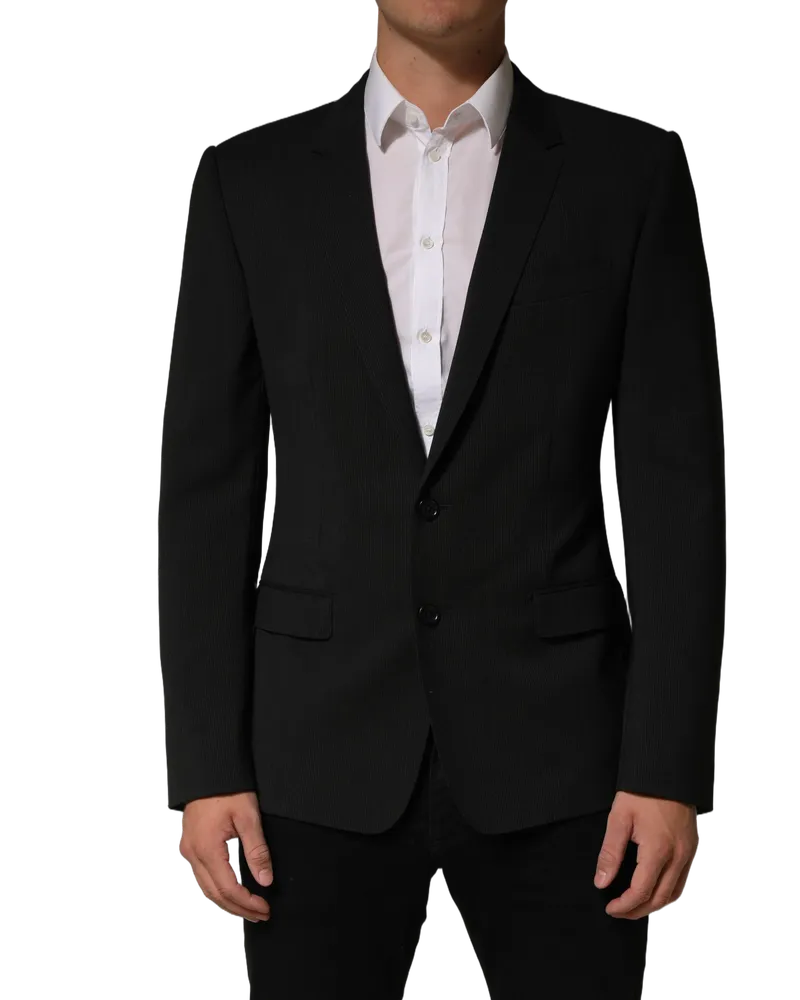 Dolce & Gabbana Single-Breasted Wool-Blend Blazer — Gray Gray