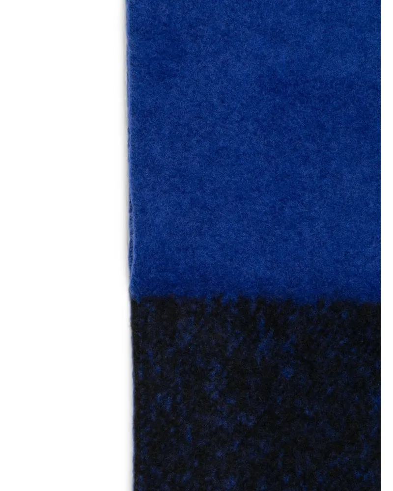 Paul Smith Colour-Block Wool Scarf — Blue Blue