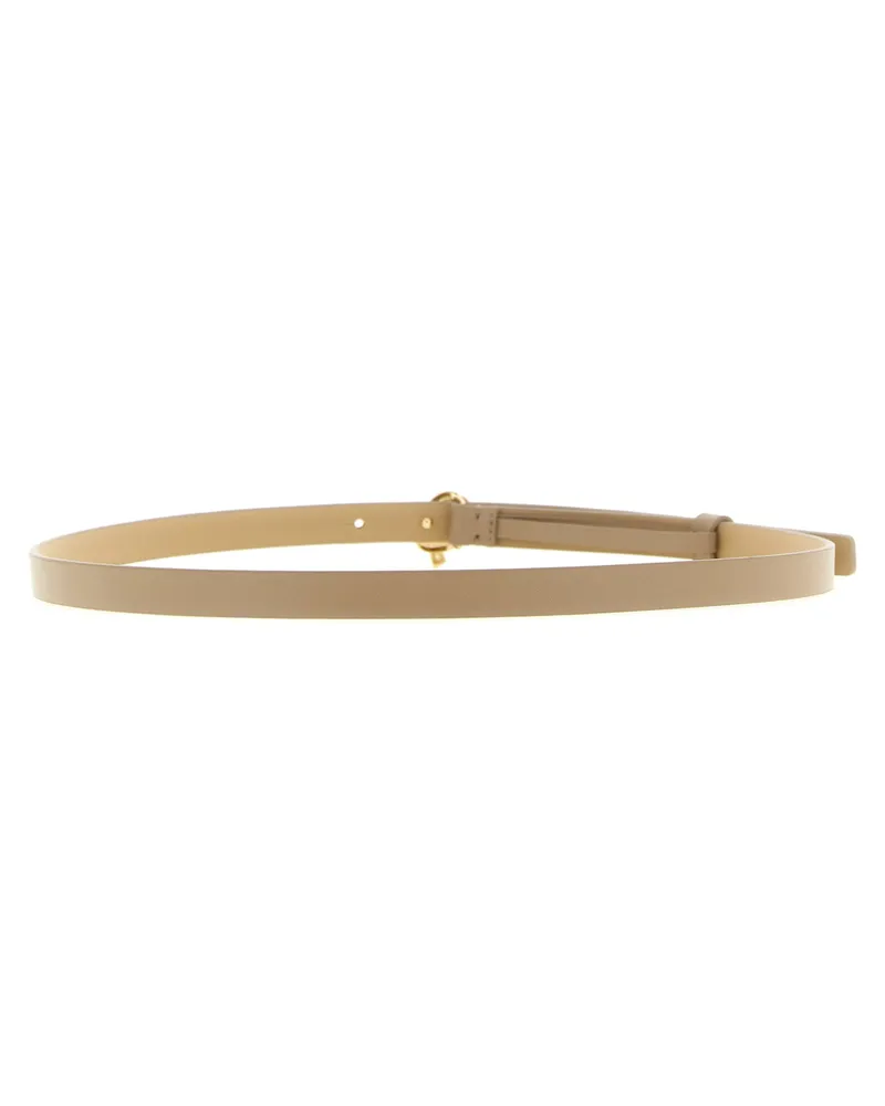 Fabiana Filippi Gold Knot Buckle Belt — Beige Beige