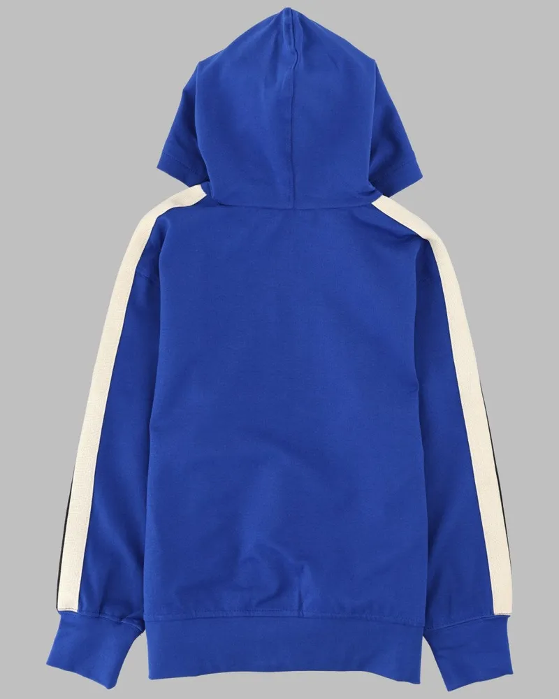 Palm Angels Track Full-Zip Hoodie — Blue Blue
