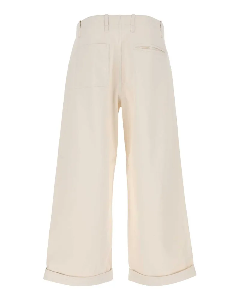 Etro 1w7809241 991 White Exterior: Cotton Elastan Pantaloni Trousers White
