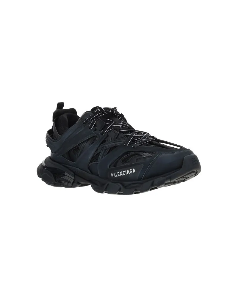 Balenciaga Men's Black Polyethylene Athletic Sneakers Black