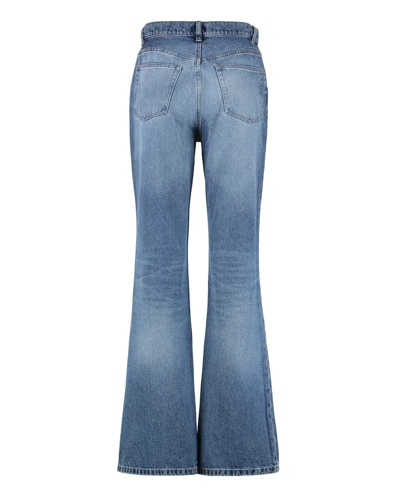 A.P.C. Women's Romy High-Rise Flared Jeans Denim Cotton Blue