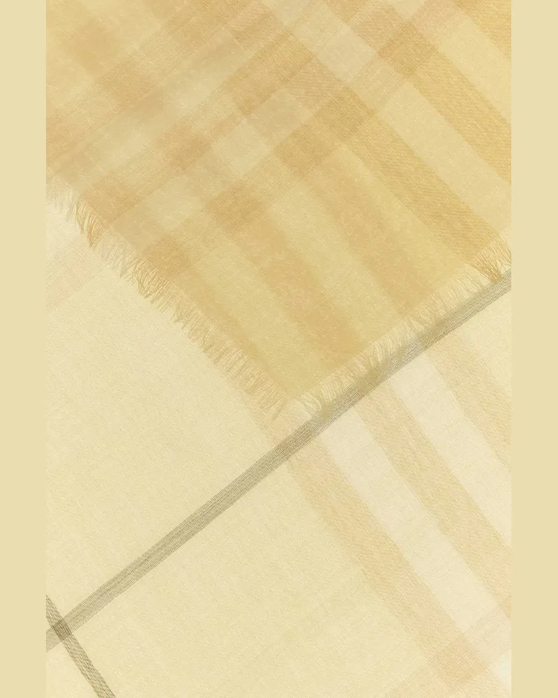 Burberry Unisex Embroidered Wool Scarf Buffyellow Sciarpe E Foulard Yellow