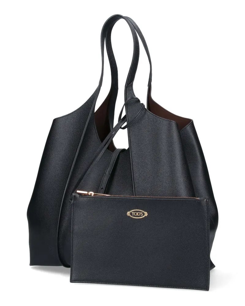 TOD'S Women's Bags Black Calf Leather Black