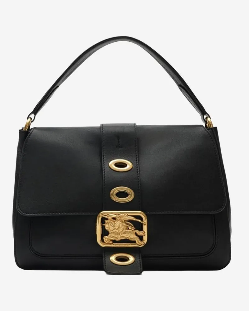 Burberry Women's Leather Shoulder Bag Small Rider Black Black