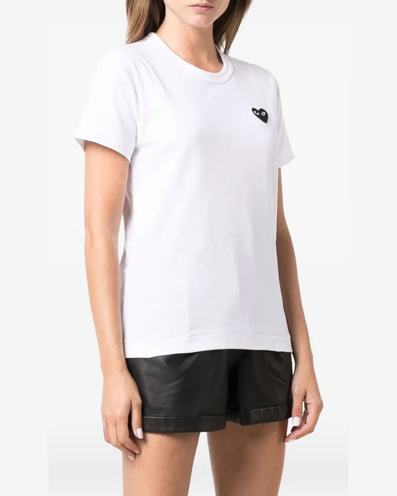 Comme des Garçons Black Heart-Patch T-Shirt — White White