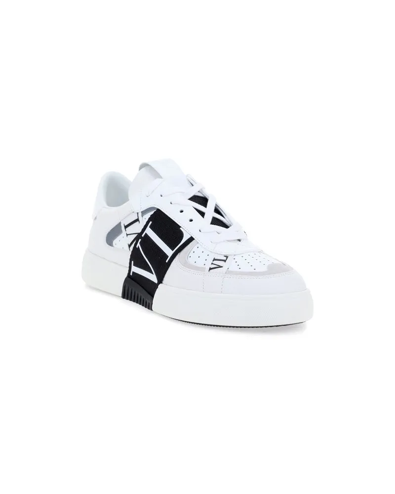 Valentino Garavani VLTN Logo Band Low-Top Sneaker — White White