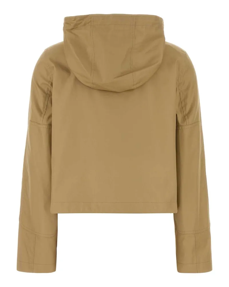Burberry Women's Beige Gabardine Jacket Flaxsilver Giacche E Gilet Flaxsilver