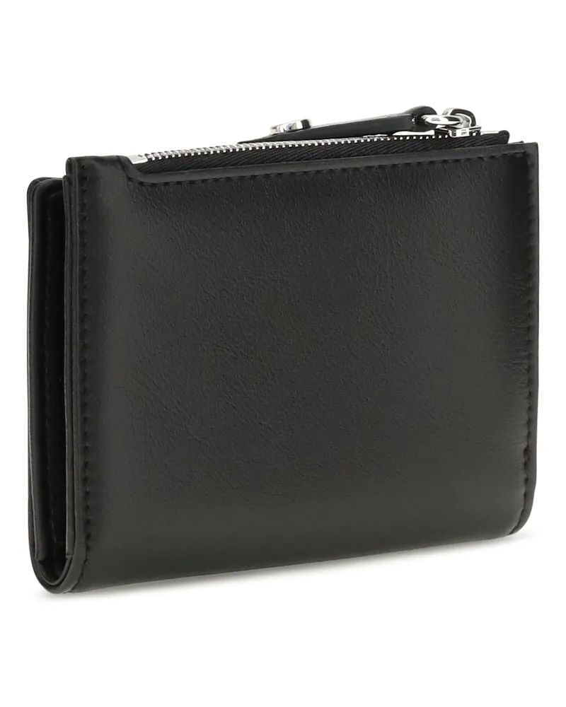 Vivienne Westwood Women's Slim Flap Leather Card Holder Black Calf Bos Taurus Wallet Black