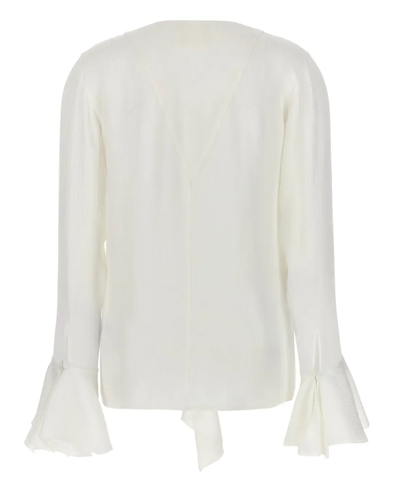 Givenchy Ruffled Silk Blouse — Ivory Ivory