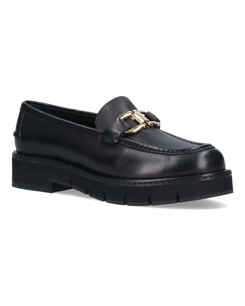Ferragamo Women's Flat Shoes Black Upper: Calf Leather Black