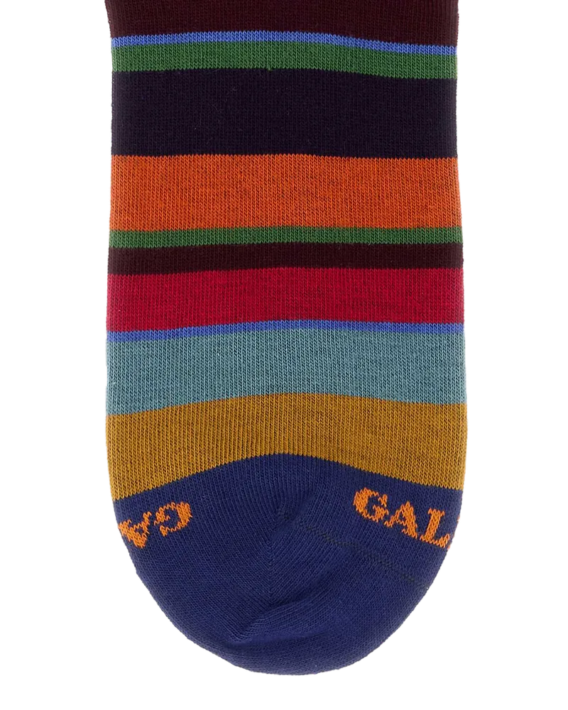Gallo Striped Stretch Cotton Blend Socks — Multicolor Multicolor