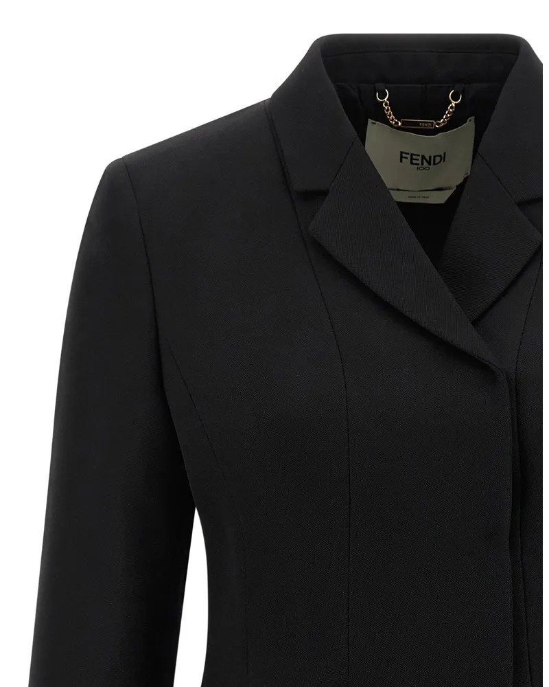Fendi Virgin Wool Blazer — Black Black