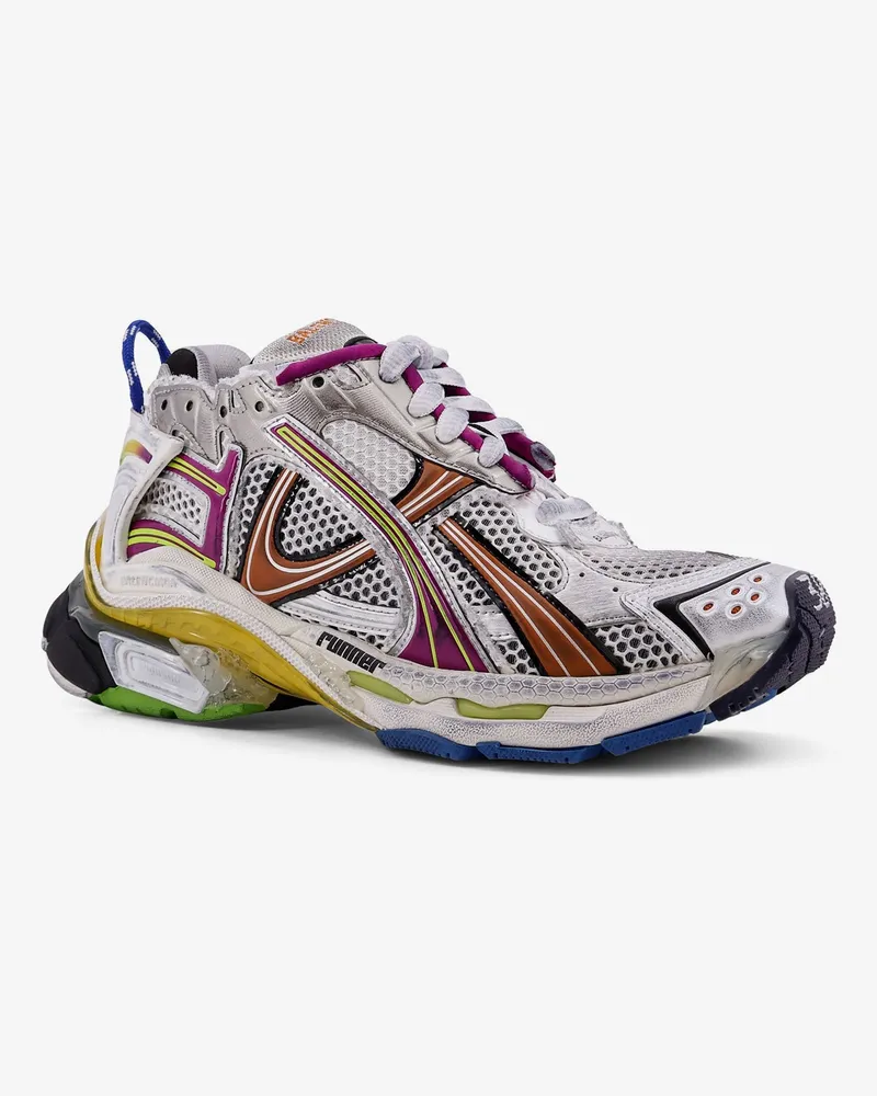 Balenciaga Women's Sneakers Low-Top Mesh Multicolour Mesh-Rubber Trainers Mesh/rubber White