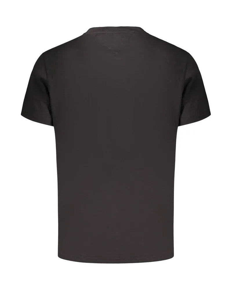 Tommy Hilfiger Logo-Embroidered Cotton T-Shirt — Black Black