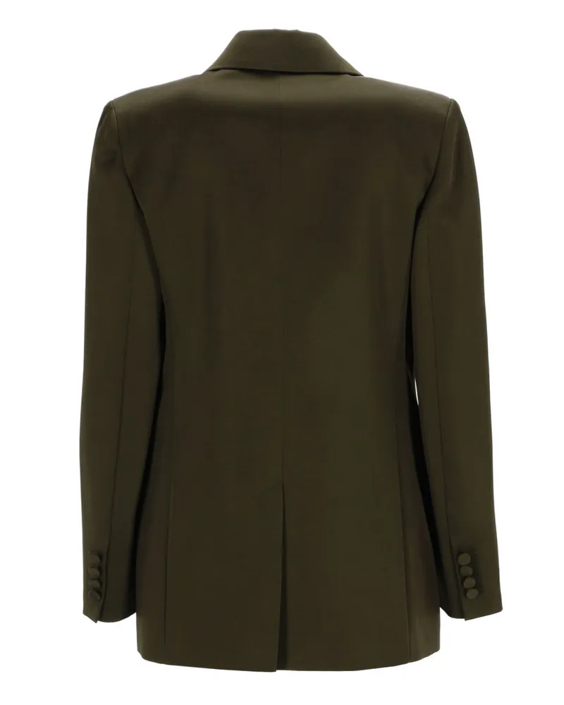 Max Mara Envers Satin Blazer — Green Green