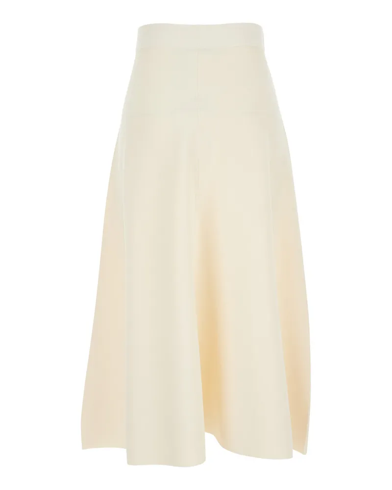 Max Mara Women Long Skirt White Viscose White