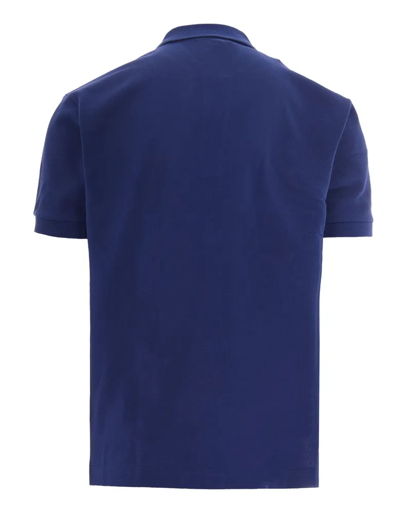 Lacoste Men Polo Shirt Petit Piqué Cotton Blue T-shirts And Polos 