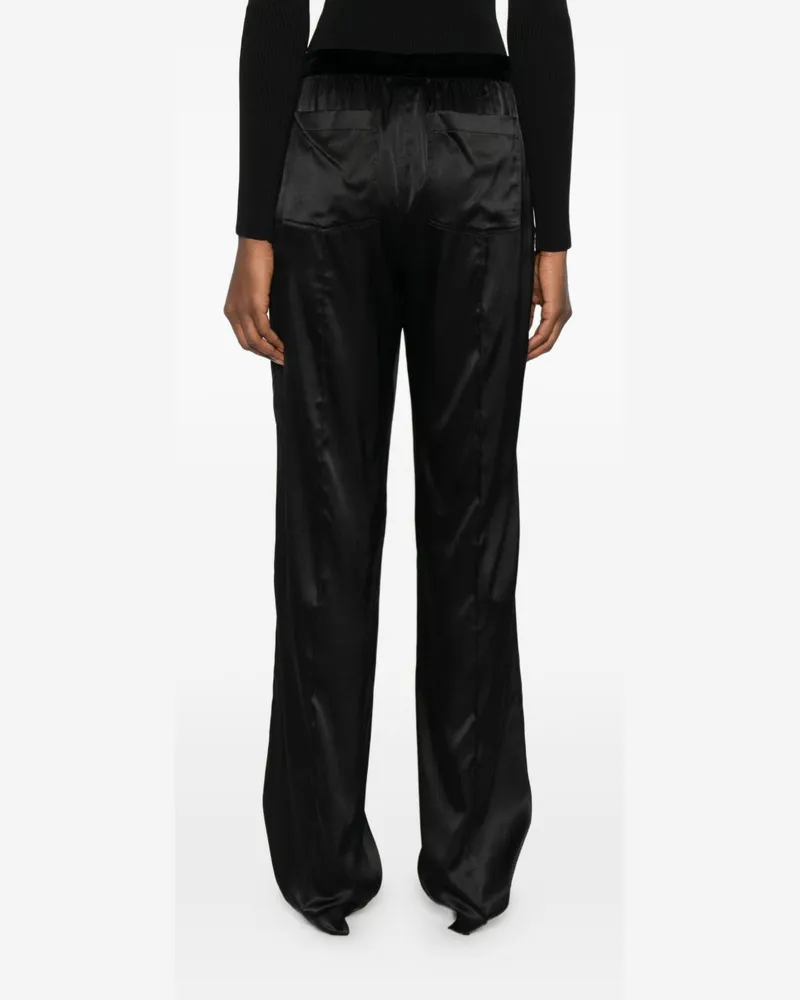 Tom Ford Women's Trousers With Velvet Waistband - Black Black