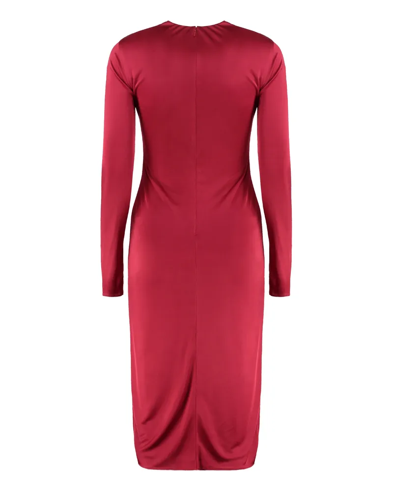Versace Women's Jersey Dress Lipstick Red Viscose Red