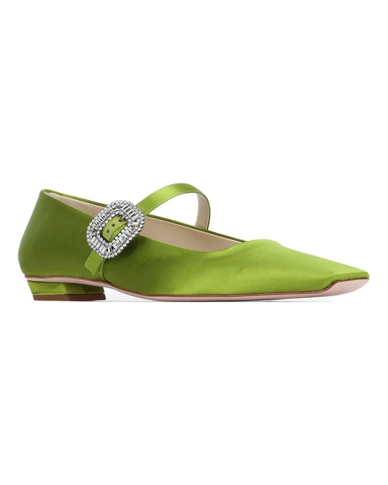 Roger Vivier Women's Bv Mini Strass Babies Dec 25 Verdeacceso Leather - Sole: Calf Sneaker Green