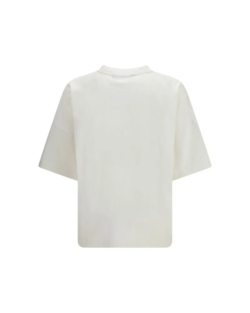 Palm Angels Men's White Cotton T-Shirt White