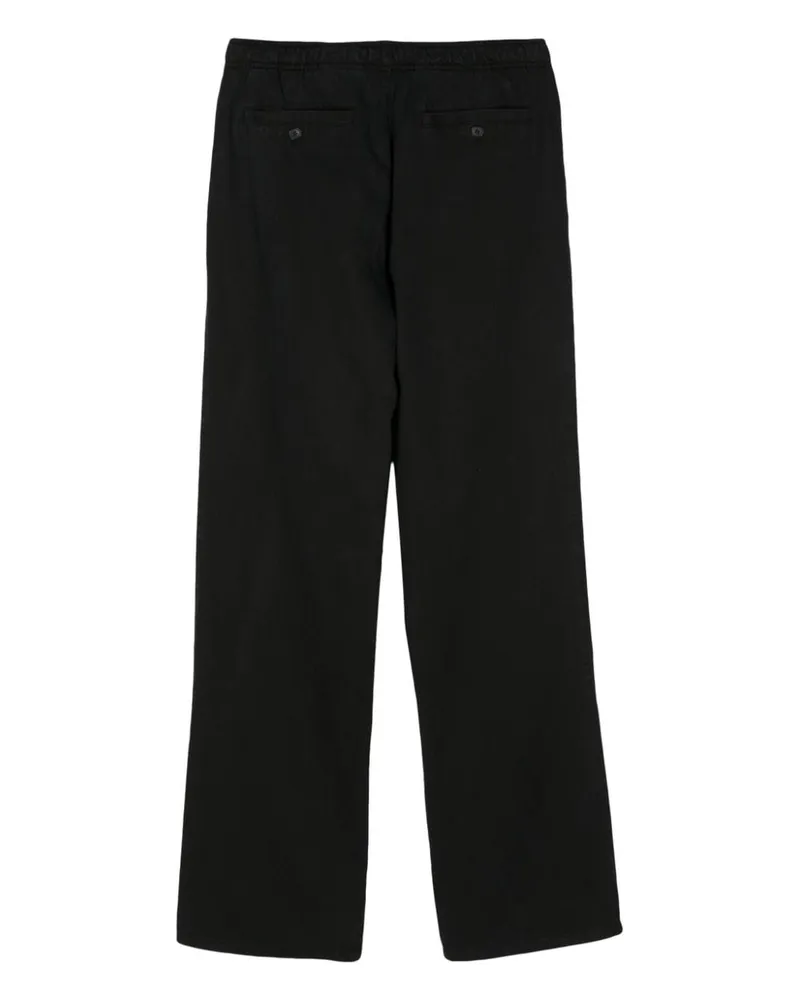 Palm Angels Monogram Embroidered Trousers — Black Black