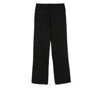 Monogram Embroidered Trousers — Black