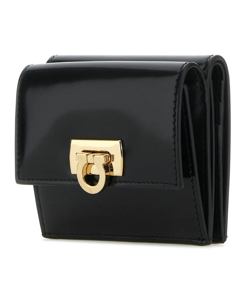 Ferragamo 220434760658 Nero Leather Portafogli Wallet Black