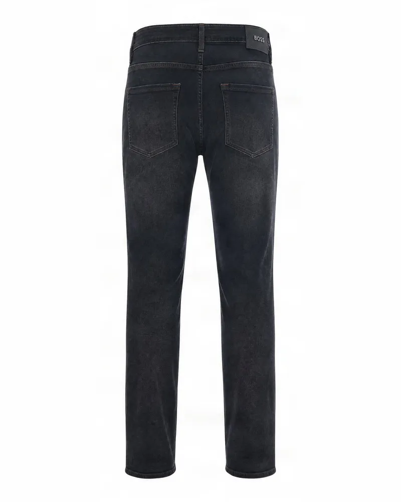 HUGO BOSS Tapered Five-Pocket Jeans — Black Black