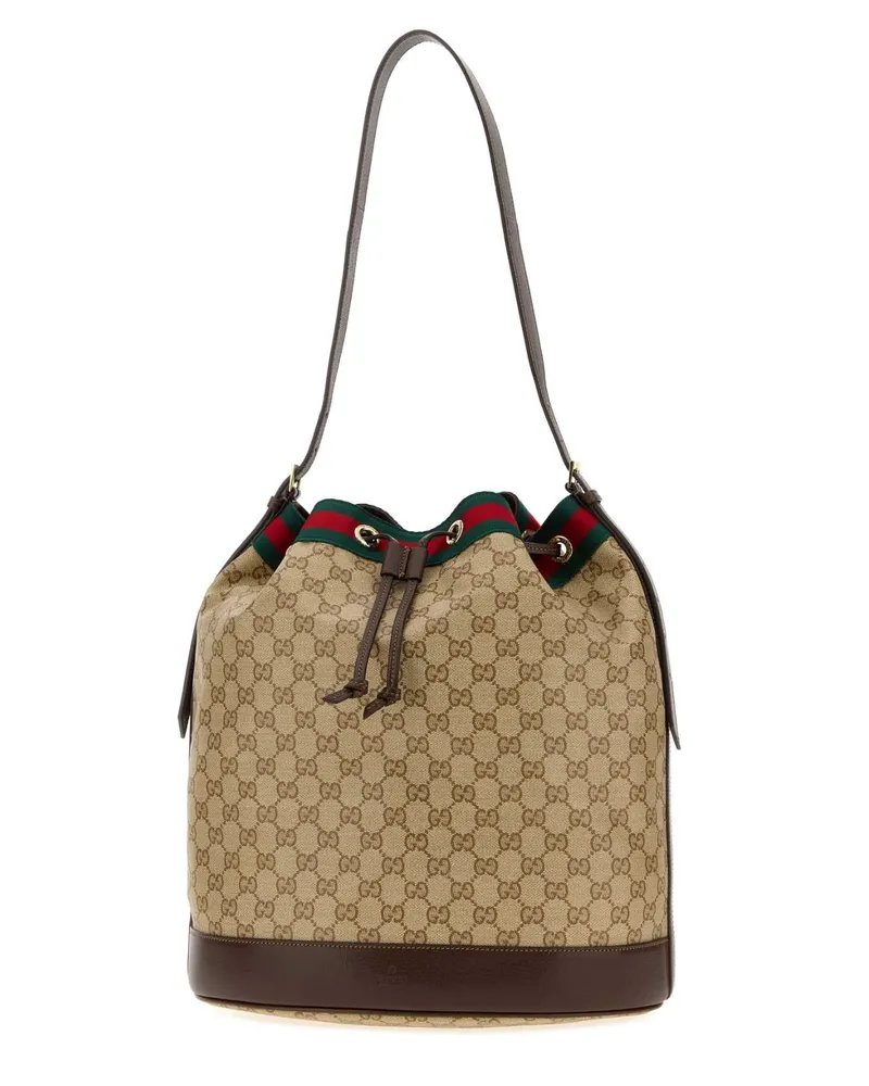 Gucci Women's Gg Canvas Bucket Bag Vinsanbrdkbrvrv Borse A Secchiello Beige
