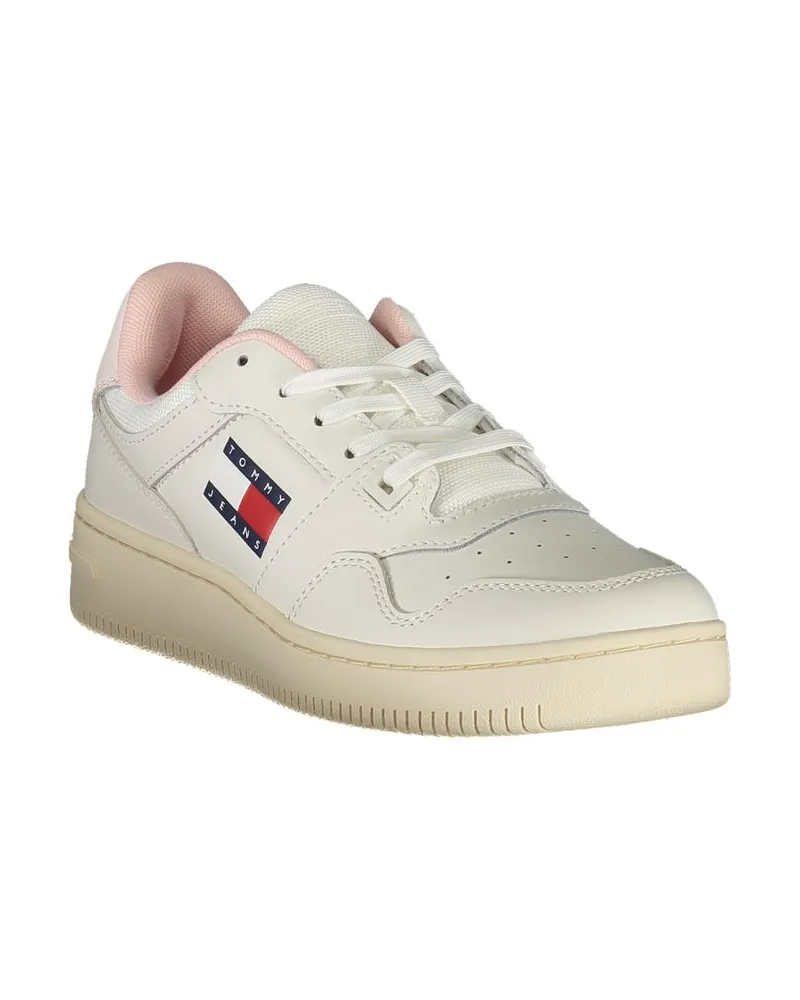 Tommy Hilfiger Leather Logo Sneakers — White White