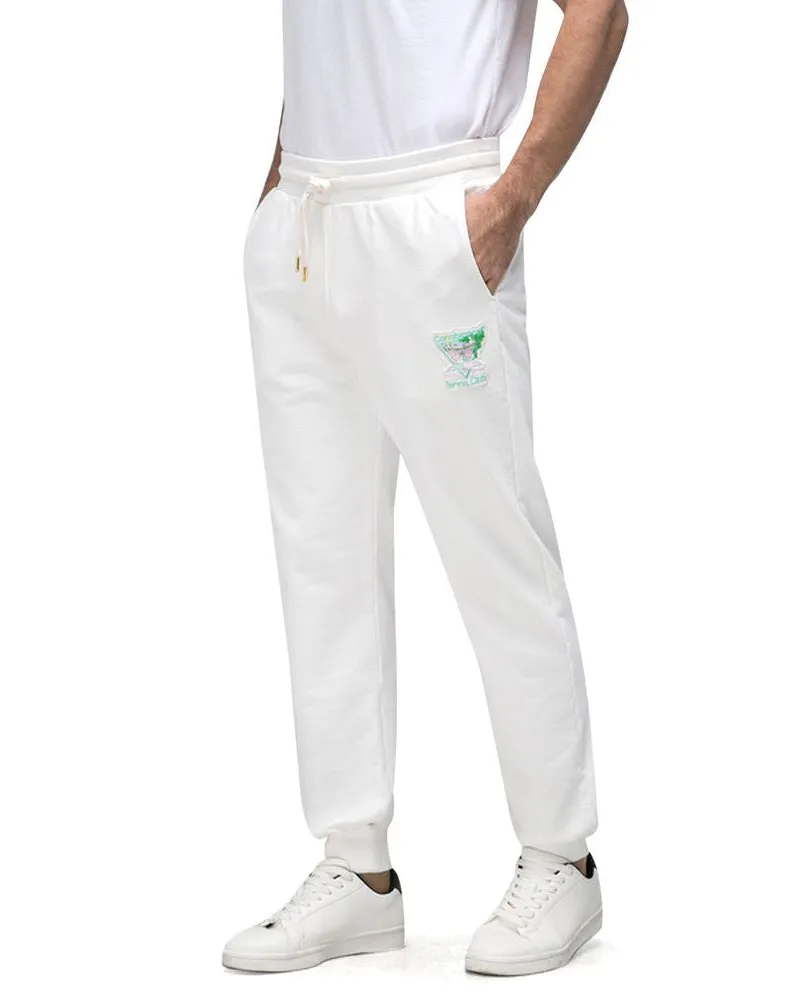 Casablanca Paris Men's White Cotton Athletic Pants White