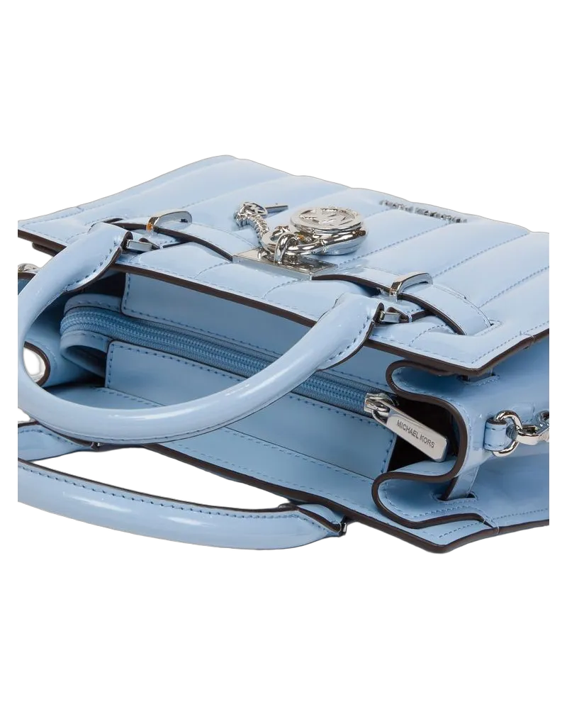 Michael Kors Women's Satchel Light Sky Polyurethane Polyester Satchel-bags Blue