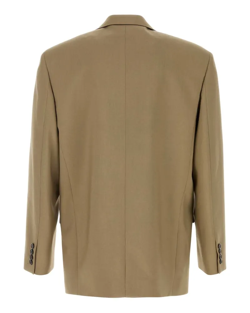 Saint Laurent Men's Virgin Wool And Mohair Blazer Beige Blazers Beige